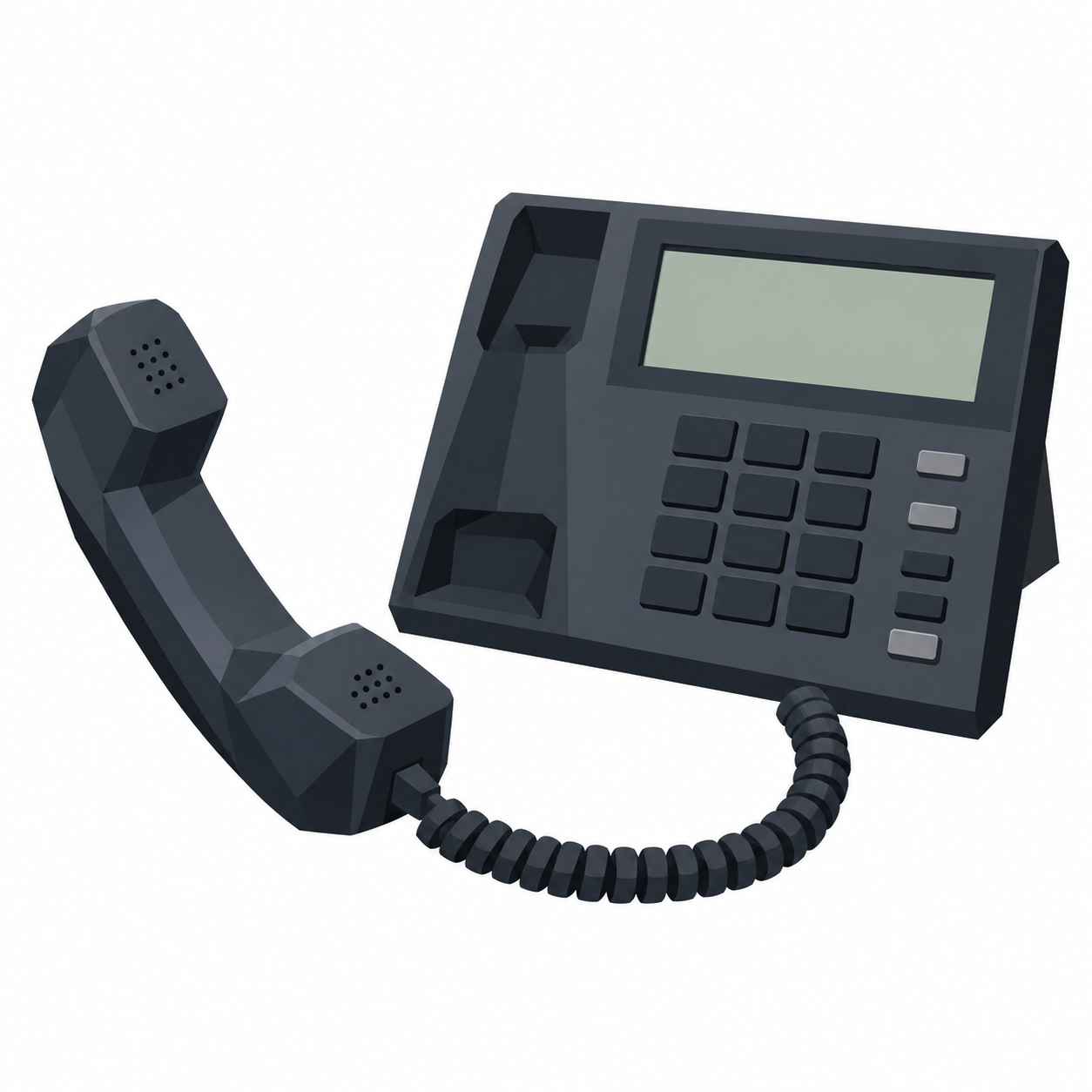 Ein Telefonhoerer liegt neben einer grossen Anzeigeflaeche mit den Ziffern 110