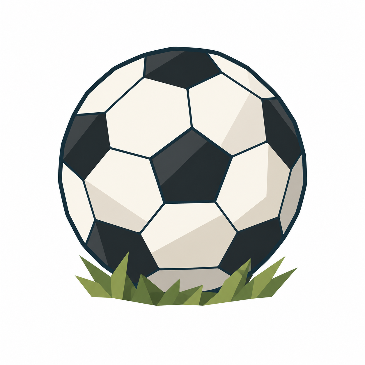 Ein Fußball auf einer Wiese