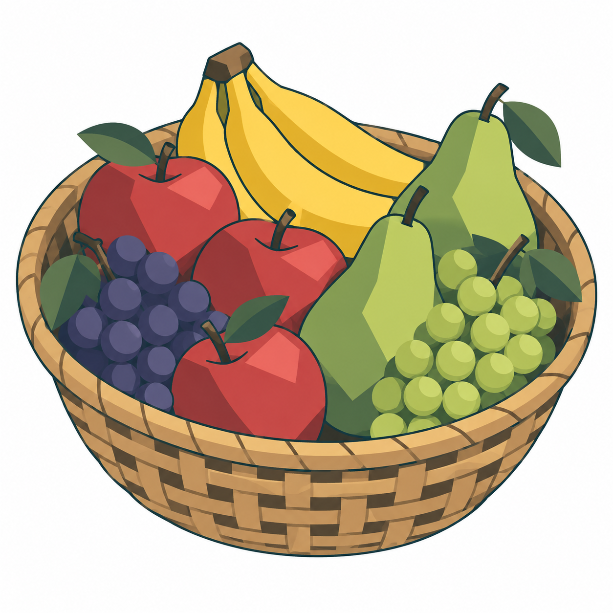 Ein Korb mit Obst