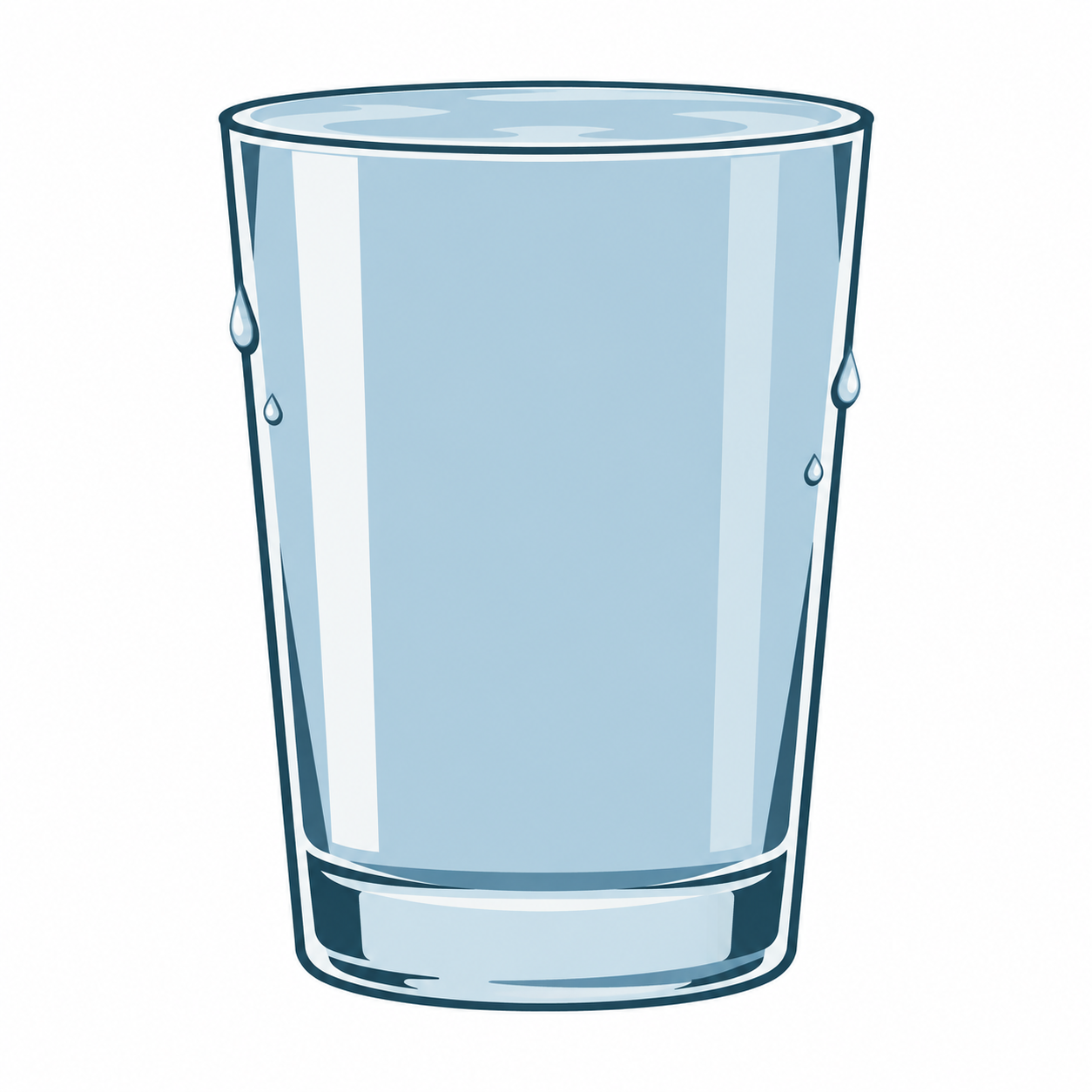 Ein Glas mit Wasser
